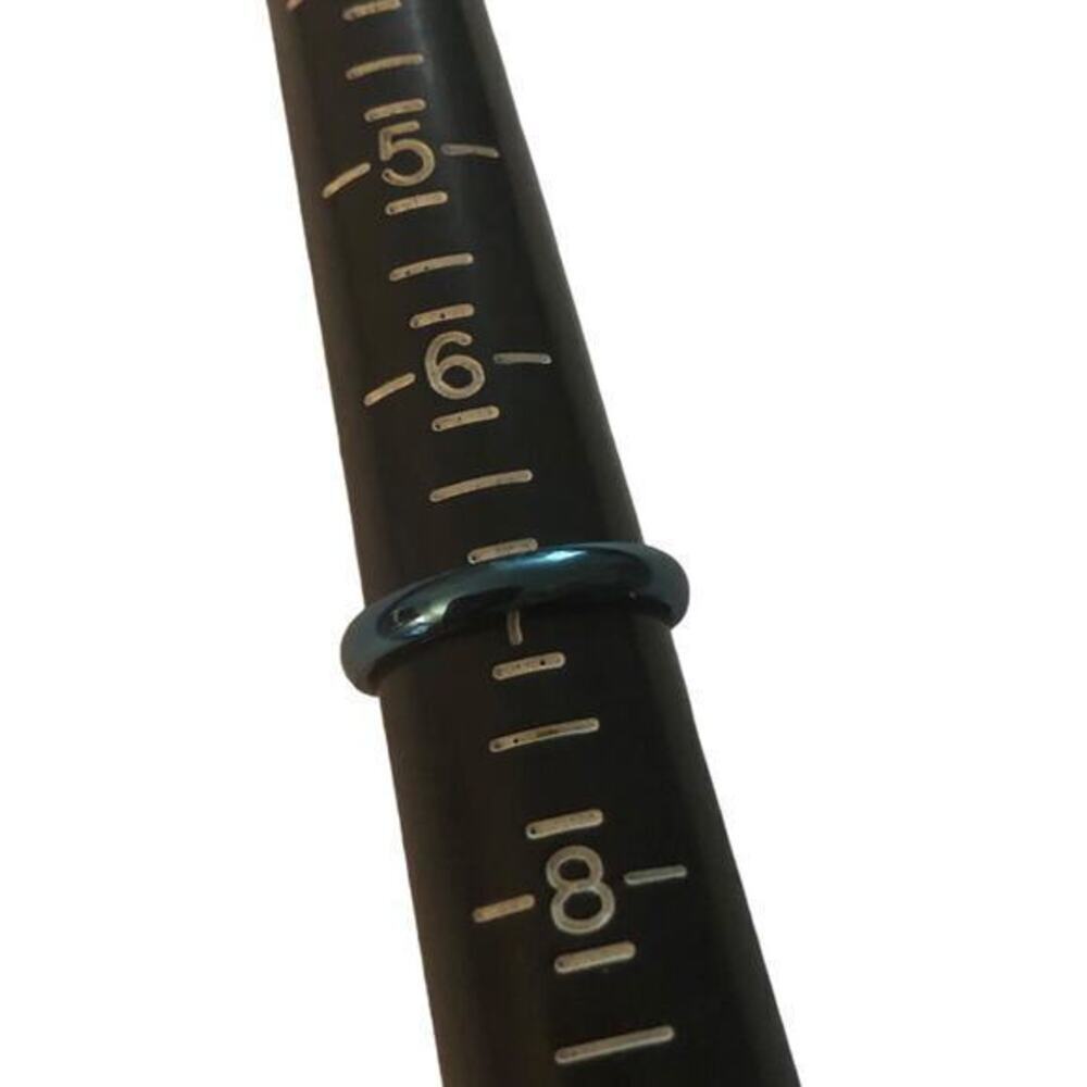 New blue stainless steel ring size 7‎